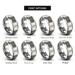 font options for inside engraving on gray st augustine lighthouse rings
