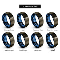font options for inside engraving on gunmetal & blue st augustine lighthouse rings