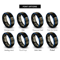 font options for inside engraving on gunmetal & blue st augustine lighthouse rings