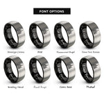 font options for inside engraving on black & silver st basils cathedral rings