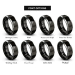 font options for inside engraving on black & gray st basils cathedral rings