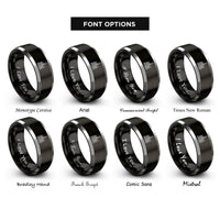 font options for inside engraving on black & gray st basils cathedral rings