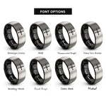 font options for inside engraving on black & silver st brigids cross rings