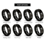 font options for inside engraving on black st brigids cross rings