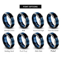 font options for inside engraving on blue & gray st brigids cross rings