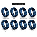 font options for inside engraving on blue st brigids cross rings