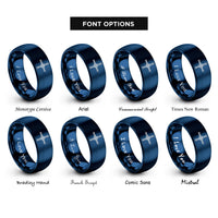 font options for inside engraving on blue st brigids cross rings