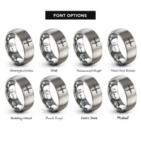 font options for inside engraving on silver st brigids cross rings