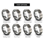 font options for inside engraving on gray st brigids cross rings