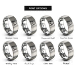 font options for inside engraving on grey stability ball mat rings