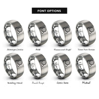 font options for inside engraving on grey stability ball mat rings