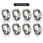 font options for inside engraving on gray stability ball mat rings