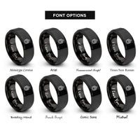 font options for inside engraving on black staff sergeant chevrons rings