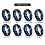 font options for inside engraving on blue & silver stamina bolt meter rings