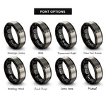 font options for inside engraving on black & grey stand mixer rings