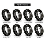 font options for inside engraving on black & grey stand mixer rings