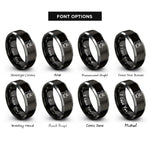 font options for inside engraving on black & gray stand mixer rings