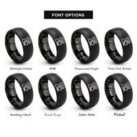 font options for inside engraving on black stand mixer rings