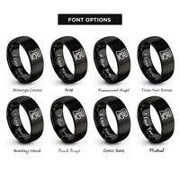 font options for inside engraving on black stand mixer rings