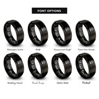 font options for inside engraving on black stand mixer rings