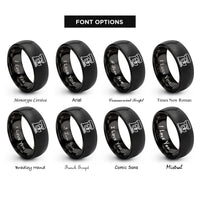 font options for inside engraving on black stand mixer rings