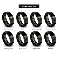 font options for inside engraving on black stand mixer rings
