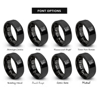 font options for inside engraving on black stand mixer rings