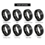 font options for inside engraving on black stand mixer rings