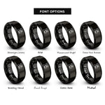 font options for inside engraving on black stand mixer rings