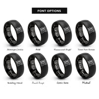 font options for inside engraving on black stand mixer rings