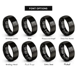 font options for inside engraving on black stand mixer rings