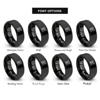 font options for inside engraving on black stand mixer rings