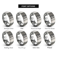 font options for inside engraving on gray stand mixer rings