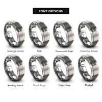 font options for inside engraving on grey stand mixer rings