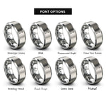 font options for inside engraving on grey stand mixer rings