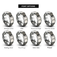 font options for inside engraving on grey stand mixer rings