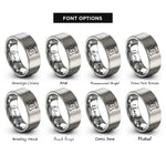 font options for inside engraving on silver stand mixer rings