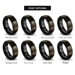 font options for inside engraving on gunmetal & black stand mixer rings
