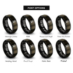 font options for inside engraving on gunmetal & black stand mixer rings