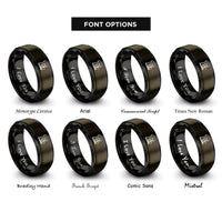 font options for inside engraving on gunmetal & black stand mixer rings