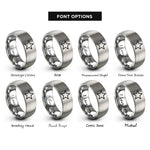 font options for inside engraving on gray star rings