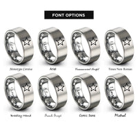 font options for inside engraving on gray star rings
