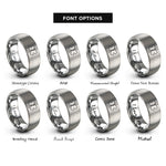 font options for inside engraving on grey star of life rings