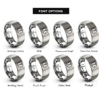 font options for inside engraving on gray star of life rings