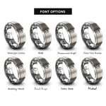 font options for inside engraving on grey star of life rings