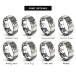 font options for inside engraving on gray star paw inside rings
