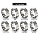font options for inside engraving on gray star tetrahedron merkaba rings