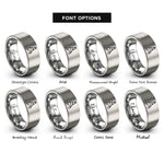 font options for inside engraving on grey starboard buoy rings