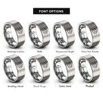 font options for inside engraving on grey starburst game controller rings