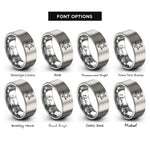 font options for inside engraving on grey stars scatter rings
